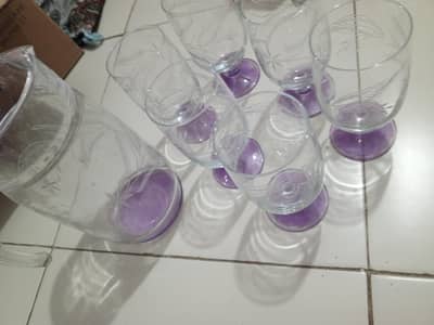 jug glass and keer set