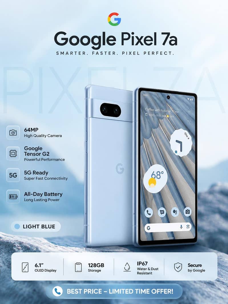 Google Pixel 7a 5G - Smooth Camera & Performance 0