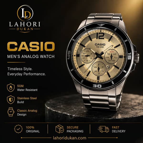 Casio Men’s Analog Watch: Timeless Design with Premium Finish
