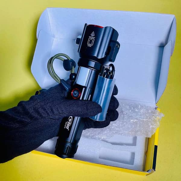 P90 Emergency Flashlight with Power Bank & Safety Hammer