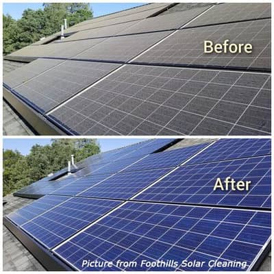 water tank and solar panels cleaning