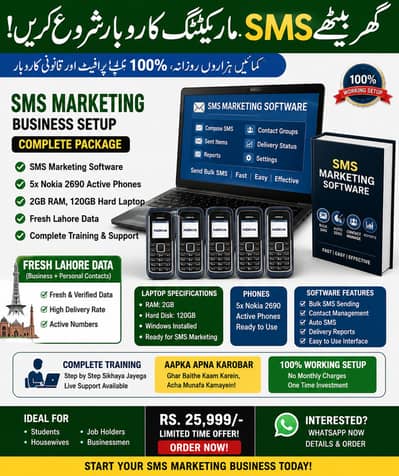 Complete SMS Marketing Business Setup For Sale