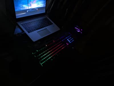 Rjb gaming setup combo ( Rjb keyboard ,rjb mouse + speaker+ mouse pad