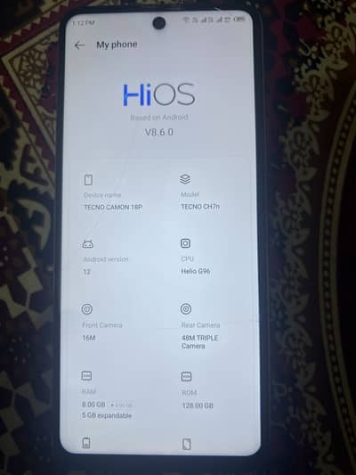 Tecno Camon 18p