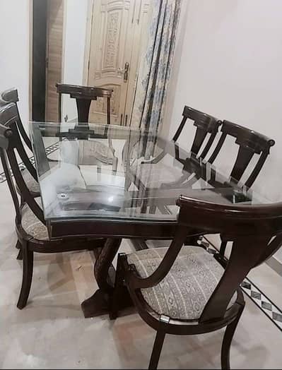 Six chairs and dinning table