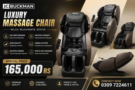JC Buckman Luxury Massage Chair | Full Body Massage | Zero Gravity