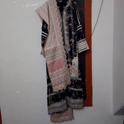 3 pieces stitched dress for women