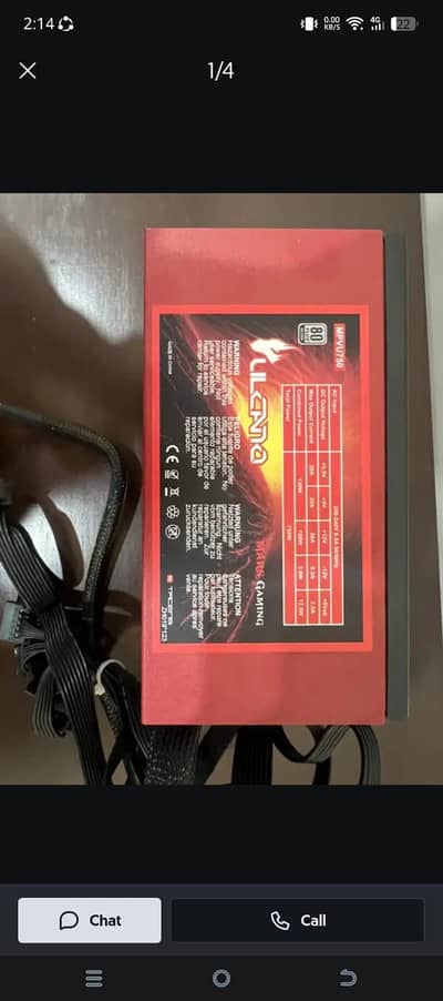 750 WATT VULCANO GAMING POWER SUPPLY - RGB FAN | 6+2 PIN GPU SUPPORT