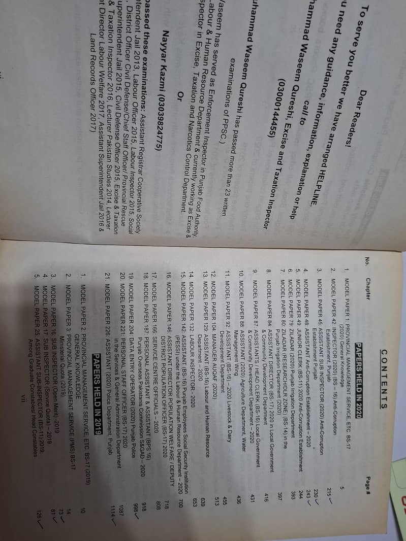 PPSC Model Papers MCQs 1