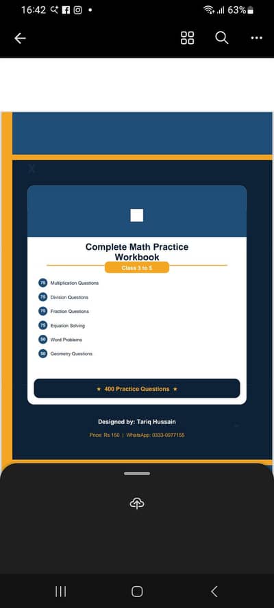 Digital Mathworksheet for class 3 to 5