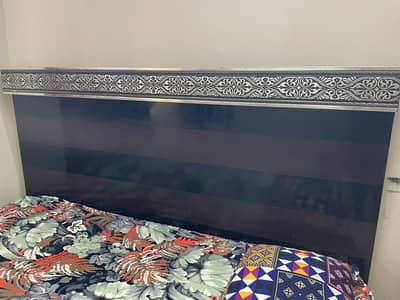 Wooden Bed for Sale with one side table