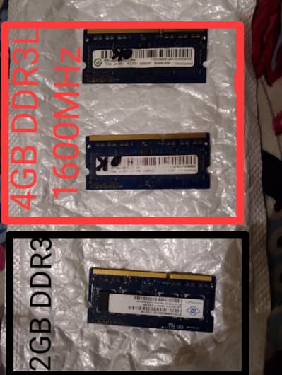 Laptop Ram DDr3L And DDR2