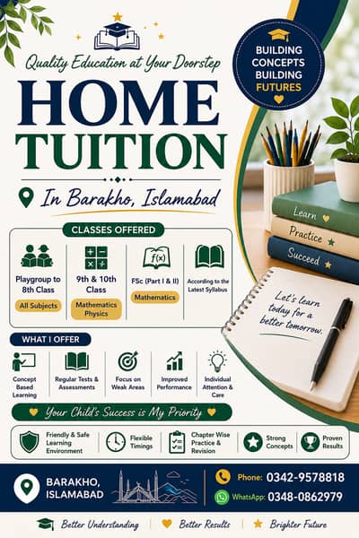 Home tussion maths/physics