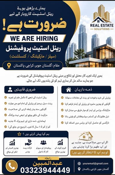 Required a Real Estate professional Sale marketing consultant