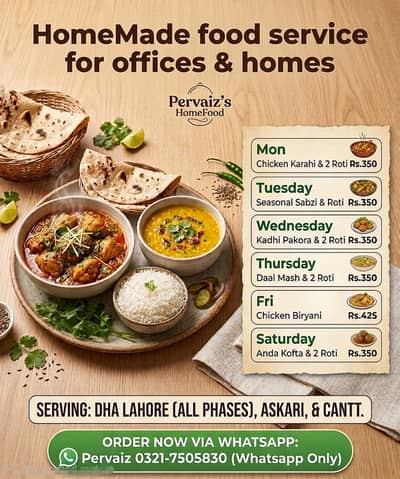 HomeMade Food Service Lahore