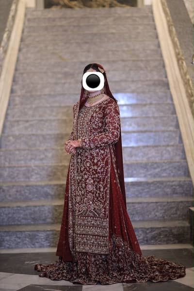 Barat Bridal dress ( Long shirt with Heavy Farshi Lehnga)