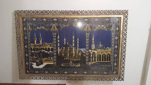 Large Islamic Wall Art Frame 6x4 Feet – Vintage Metal Border