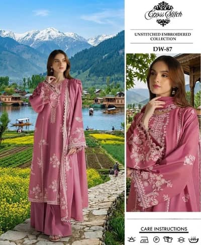 Pakistani Embroidered Pink Kurta Set with Dupatta