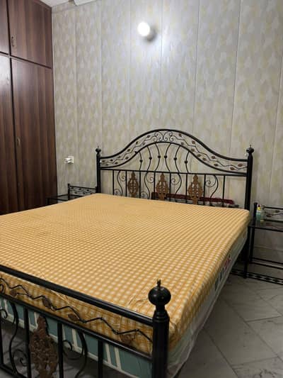 Double Bed with matress Side Tables and Dressing Table