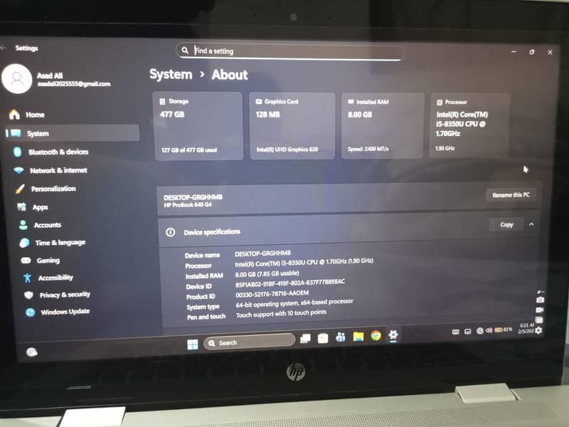64-bit operating system x64 based processor 1