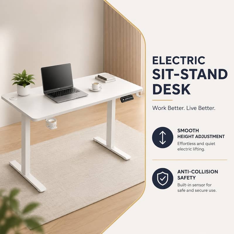 Height Adjustable MOTORIZED Desk-Computer Table - Office Table 1