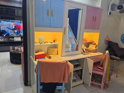kids bunker bed furniture and study table