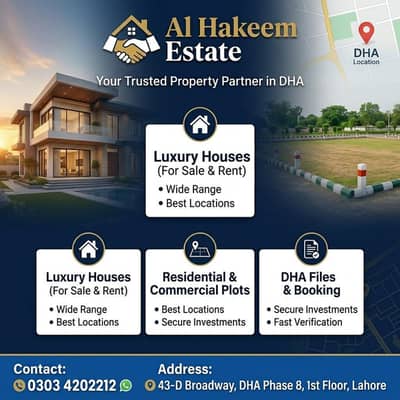 Al Hakeem Estate - Houses, Plots & Files in DHA Phase 8 Lahore