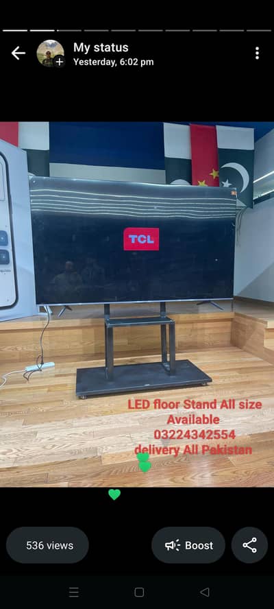 LCD led tv floor stand tv wall mount tv trolley expo event