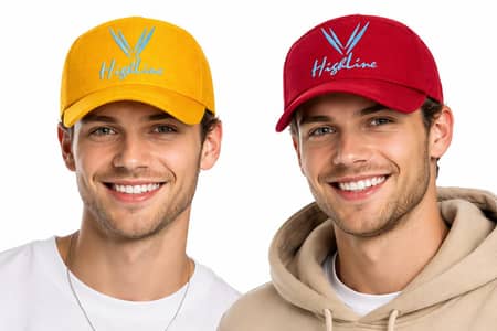 Summer Red yellow cap for mens boys kids