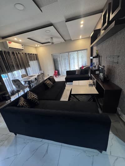 L shape sofa set in black velvet