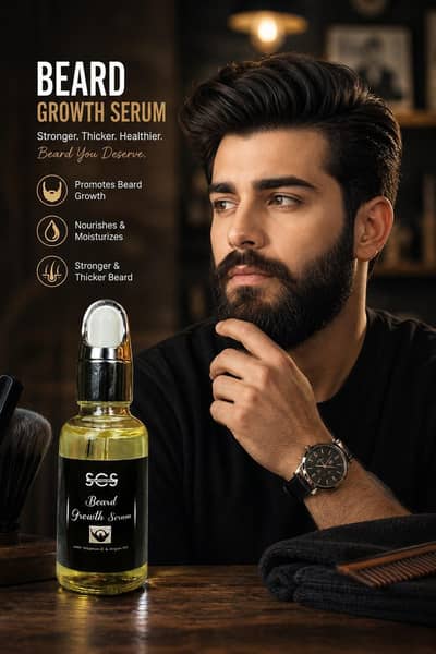 SCS brand beard growth serum