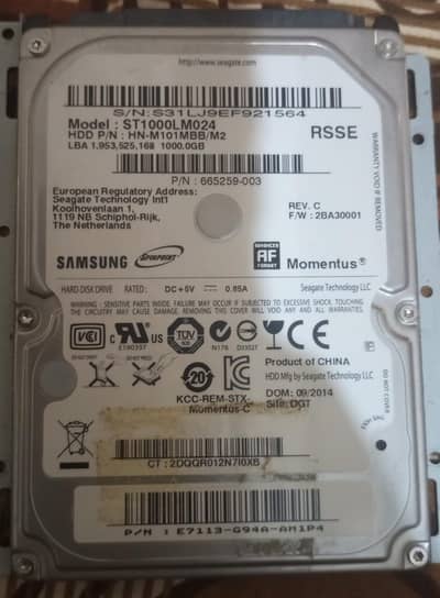 1TB branded Hard drive HDD For Sale urgent