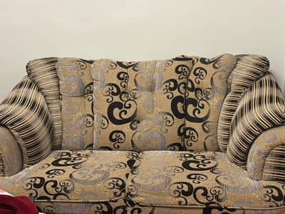 Sofa set and Glass Tabe
