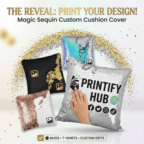 Personalized Custom Photo Sequin Pillow with Photos