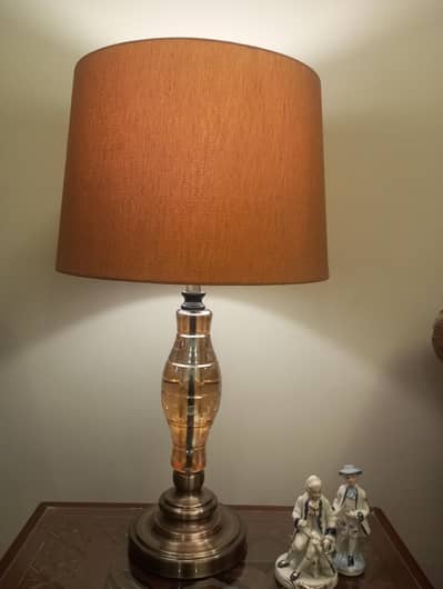 glass lamps with brown shades