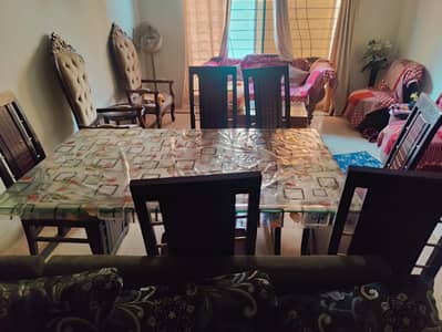 6 seater dining table set, office chairs, office table, workstation