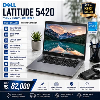 Dell Latitude 5420 Core i5 11th Gen | 8GB RAM | 256GB SSD |