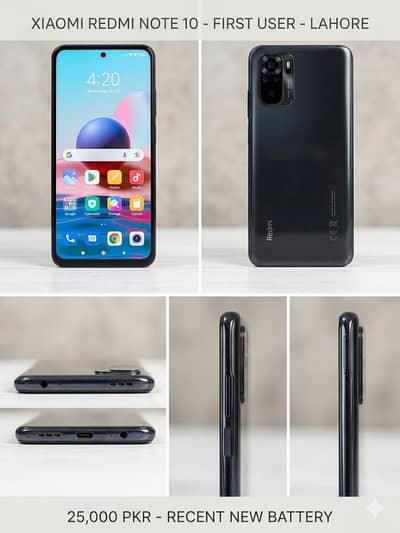 Xiaomi Redmi Note 10 — First Owner | Box Available | Brand New Battery