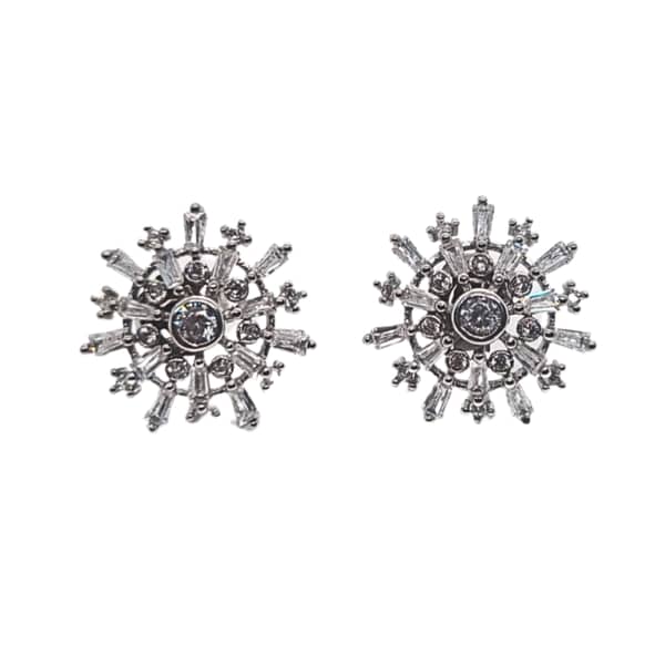 925 Silver Tops with Zircon Bracket Design