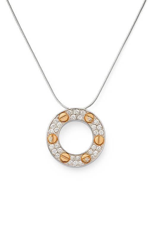 Cartier Inspired Love Necklace – 925 Silver Pendant Chain