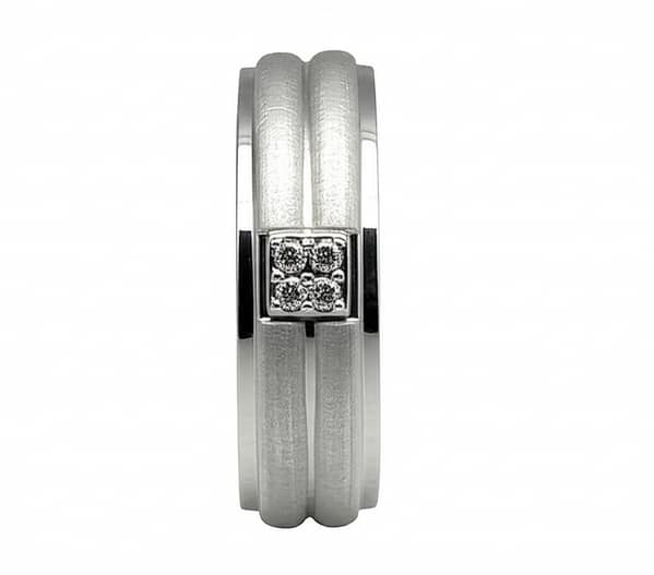 925 Silver 4-Stone Band Ring