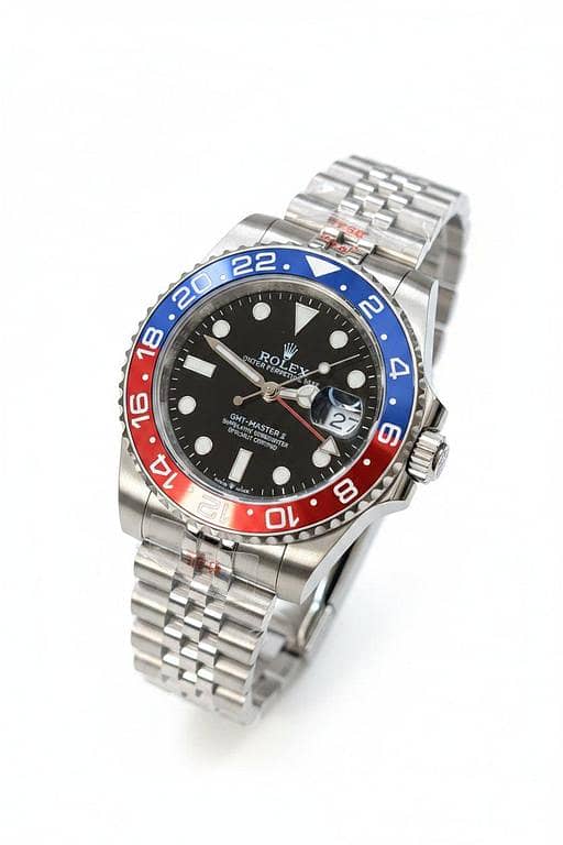 Stainless Steel Pepsi Dial GMT Custom Watch – Jubilee Bracelet | Time N Treasure
