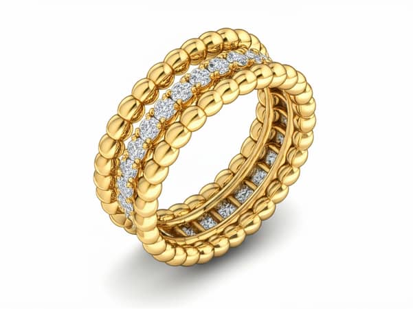 Perlée 1-Row Zircon Ring – 925 Silver