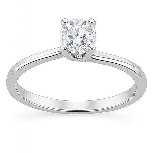 Silver Single Stone Ring
