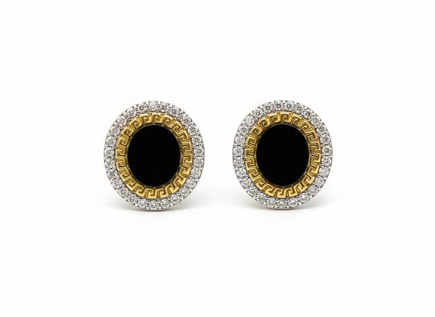 Versace Inspired Tops with Black Stone