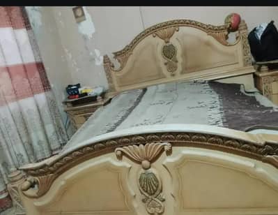 wooden furniture complete bed set for sale