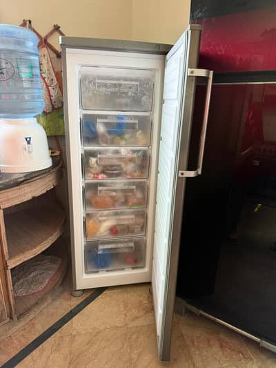 Esquire Upright Freezer Silver