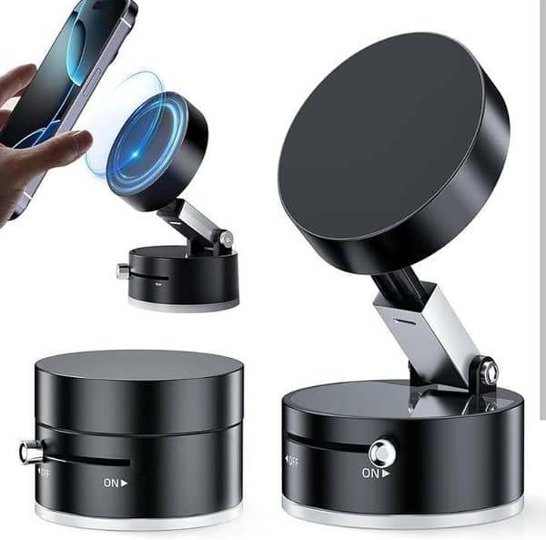 Magnetic 360° Rotating Mobile Phone Stand with Adjustable Desk Holder and Anti-Slip Base