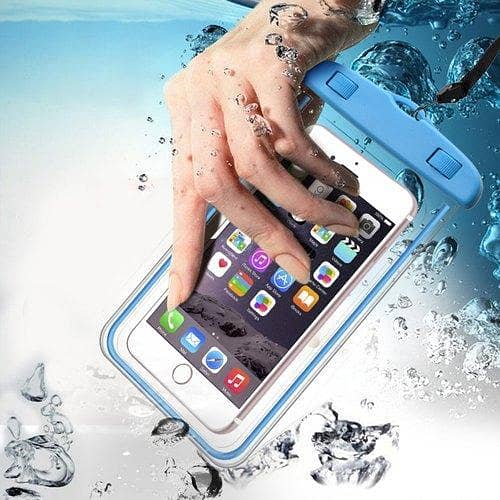 Waterproof PVC Phone Pouch with Touch Screen Window – Rainproof Bag for Travel, Hiking, and Monsoon