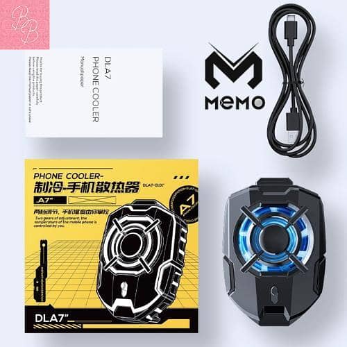DLA7 RGB Gaming Cooling Fan for Mobile Phones – Ultra-Fast Clip-On Heat Sink for PUBG, Free Fire, Genshin, COD